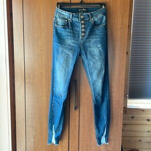 High waist ankle jeans